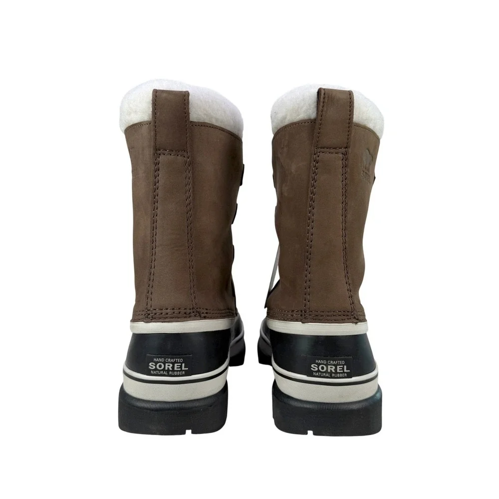 Sorel Caribou Winter Snow Boots Mens 11.5 Brown Nubuck Leather WP Insulated